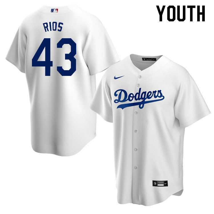 Nike Youth #43 Edwin Rios Los Angeles Dodgers Baseball Jerseys Sale-White